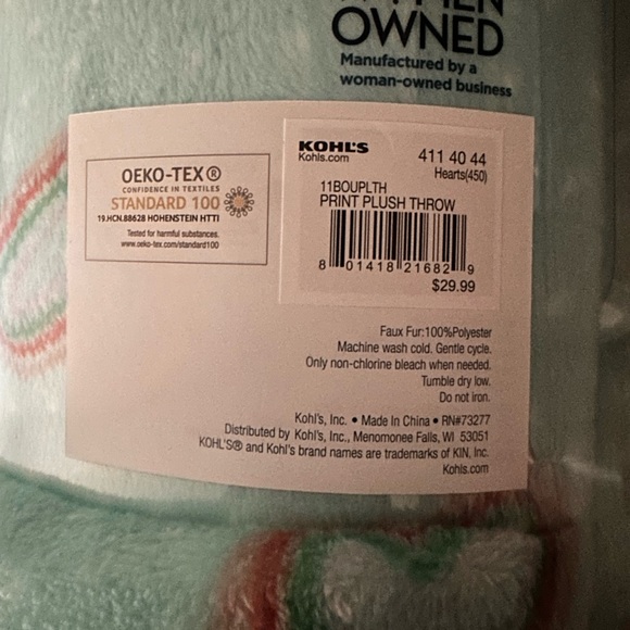 THE BIG ONE Print Plush Throw 5ft x 6ft NWT! - Picture 2 of 4